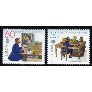 Poštovní známka (1979) MiNr. 1011 - 1012 ** - Německo - Europa: historie poštovního a telekomunikačního průmyslu