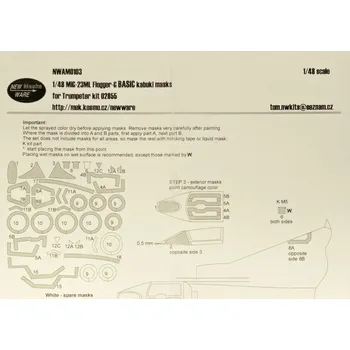 Plastikový model 1/48 Mask MiG-23ML Flogger-G BASIC (TRUM 02855)