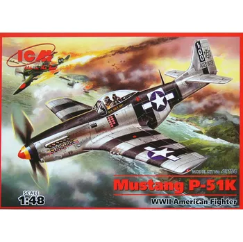 Plastikový model 1/48 Mustang P-51K American WWII Fighter