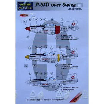 Plastikový model 1/72 Decals P-51D over Swiss