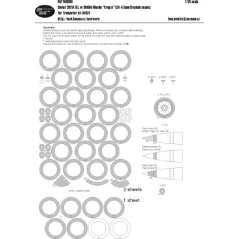 Plastikový model 1/35 Mask Soviet 2K11A TEL w/9M8M Krug A (TRUMP)