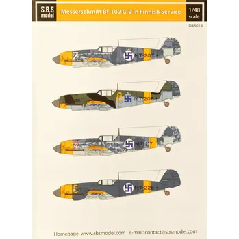 Plastikový model 1/48 Decal Bf-109G-2 in Finnish service