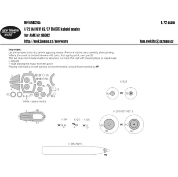 Plastikový model 1/72 Mask IAI KFIR C2/C7 BASIC (AMK 86002)