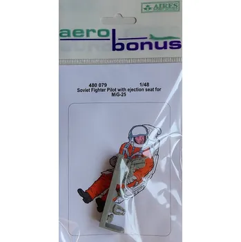 Plastikový model 1/48 Soviet fighter pilot w/ eject.seat for MiG-25