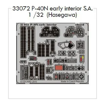 Plastikový model 1/32 P-40N early interior S.A. (HAS)