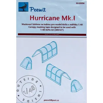 Plastikový model 1/48 Canopy mask Hurricane Mk.I (AIRFIX)