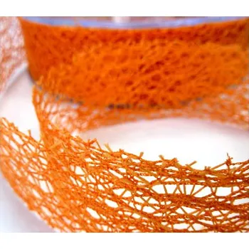 Stuha Stuha pavučina 30 mm - oranžová - 1m