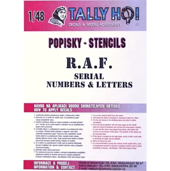 Plastikový model 1/48 RAF Ser.Numbers Bl+red