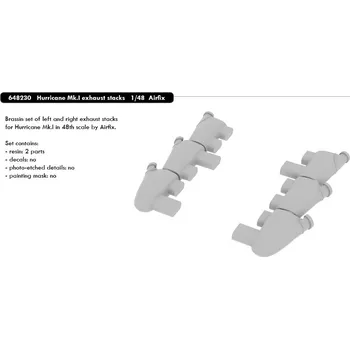 Plastikový model BRASSIN 1/48 Hurricane Mk.I exhaust stacks (AIRF)