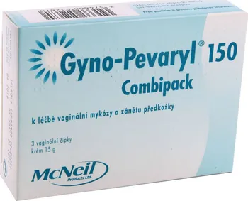 Lék na ženské potíže Gyno-Pevaryl 150 Combipack čípky 3 ks + krém 15 g