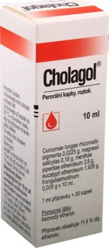 Lék na žaludek, slinivku a játra Cholagol 10 ml