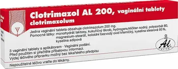 Lék na ženské potíže Clotrimazol AL 200 3 tbl. + aplikátor