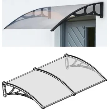 Stříška nad vchodové dveře Aldotrade Dveřní vchodová stříška čirá