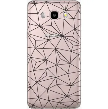Pouzdro na mobilní telefon iSaprio Abstract Triangles 03 black pro Samsung Galaxy J5 2016