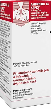 Lék na kašel, rýmu a nachlazení Ambroxol Al Kapky 100 ml