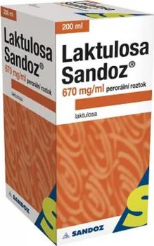 Lék proti zácpě Laktulosa Sandoz 670 mg/ml por.sol.1x200 ml/134 g IIA