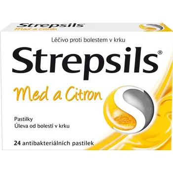 Lék na bolest v krku Strepsils Med a Citron