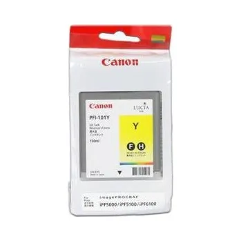 CANON originální ink PFI101 Y, yellow, 130ml, 0886B001, CANON iPF-5000 (CF0886B001AA) Originální inkoustová kazeta Canon