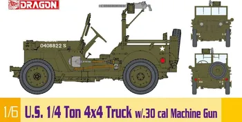 Plastikový model Dragon U.S. 1/4 Ton 4x4 Truck w/.30 cal Machine Gun 1:6
