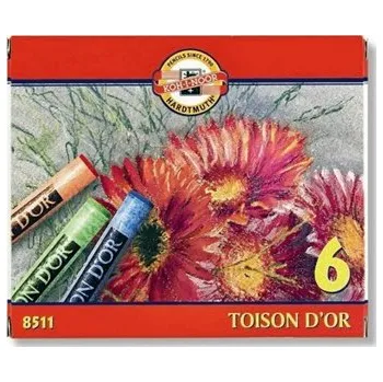 Koh-I-Noor Prašné školní umělecké křídy sada 6 ks suché pastely 8511