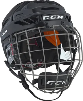 Hokejová helma CCM Fitlite 90 Combo SR červená 51-56 cm