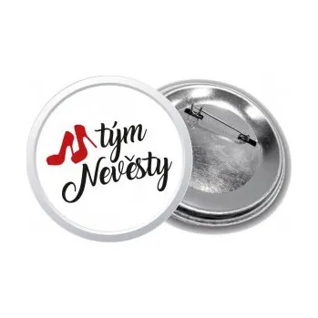 PotiskniTriko.cz Svatební placka tým nevěsty bílá/červená