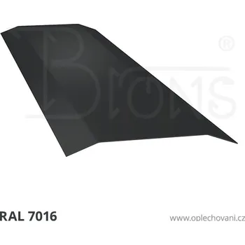 Střešní lemovaní Přítlačná lišta rš 100 tmavě šedá