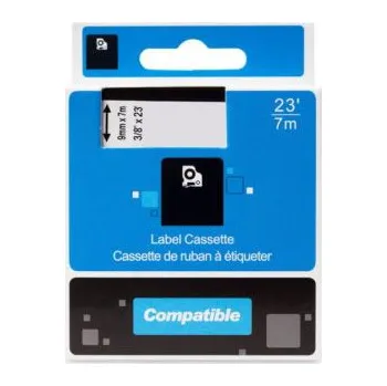 Pásek do tiskárny Kompatibilní páska s DYMO 45022 S072062 9mm 7m cerný tisk/stríbrný podkl. D1 (PLTD58)