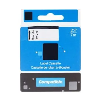 Pásek do tiskárny Kompatibilní páska s DYMO 45015 S07205500 12mm 7m cervený tisk/bílý podkl. D1 (PLTD32)