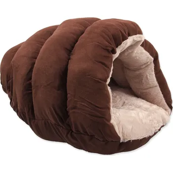 Pelíšek pro psa Recenze Dog Fantasy Cute 55 x 43 x 25 cm čokoládový