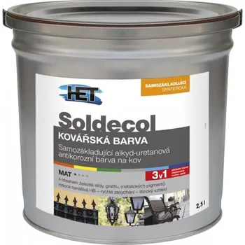 barva na kov HET Soldecol Kovářská Barva 2,5 l 1999