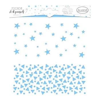 AladinE Šablona 15 x 15 cm hvězdy s trojúhelníky