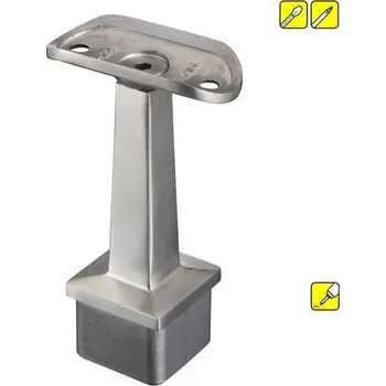 Zábradlí Feldmann Nerezový držák kulatého madla zábradlí pr.42,4 mm 51210-240 brus, na hranol pr.40x40 mm