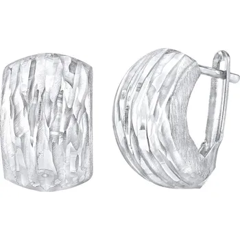 Náušnice Stříbrné náušnice s třpytivým výbrusem