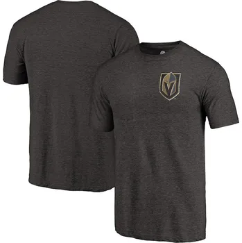 Pánské tričko Fanatics Pánské tričko Vegas Golden Knights NHL Primary Logo Left Chest Distressed Tri-Blend Velikost: M