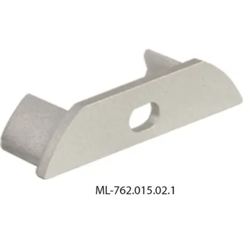 Stavební profil Koncovka LED profilu PX s otvorem stříbrná McLED ML-762.015.02.1