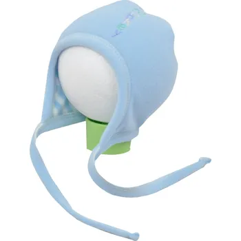 Čepice modrá dvojitá fleecová čepice Happy monkey