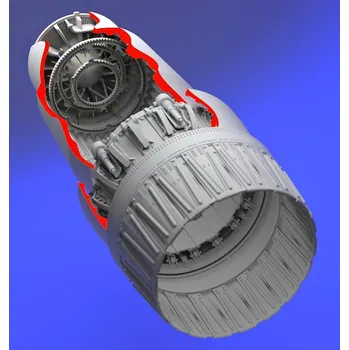 Plastikový model Aires 1/32 MiG-23 Flogger exhaust nozzle-opened (TRUMP)