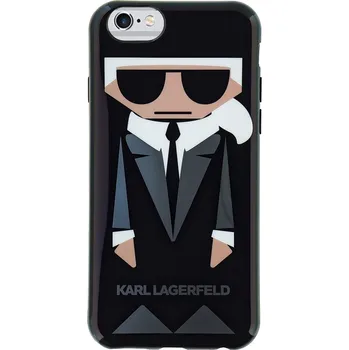 Pouzdro na mobilní telefon Karl Lagerfeld Karl and Choupette pro iPhone 6/6s černé