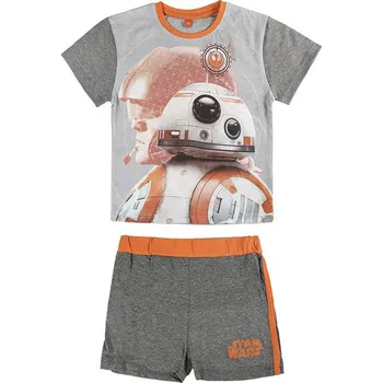 Chlapecké tričko CERDA Komplet tričko a kraťasy Star Wars bavlna šedý Velikost: 98/104 (3-4 roky)