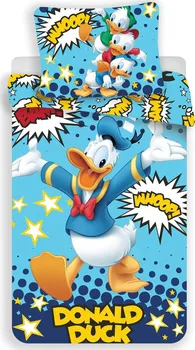 Ložní povlečení Jerry Fabrics Donald Duck 02 modrá bavlna 140 x 200, 70 x 90 cm