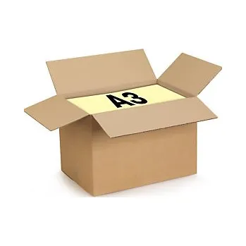 Obalový materiál Kartonová krabice 450x350x250mm, hnědá, klopová,třívrstvá vlnitá lepenka (3VVL) | RAJA - Balení po 25 ks