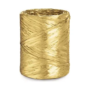 Stuha Dárková stuha s přírodním efektem, zlatá - Balení po 1 ks