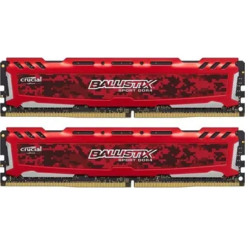 Crucial Ballistix Sport LT Red 8 GB (2x 4 GB) DDR4 2400 MHz (BLS2C4G4D240FSE) Operační paměť Crucial Ballistix Sport LT Red 8 GB (2x 4 GB) DDR4 2400 MHz (BLS2C4G4D240FSE)