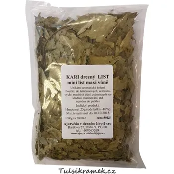Koření Ájurvéda v denním životě KARI DRCENÝ LIST 20g