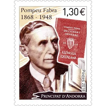 Poštovní známka Post France (2018) MiNr. 837 ** - Andorra (Fr.) - 150. narozeniny Pompeu Fabra