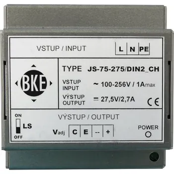 spínaný zdroj Napájecí zdroj na DIN lištu BKE JS-75-240/DIN2 24 V, 75 W, 3 A, spínaný