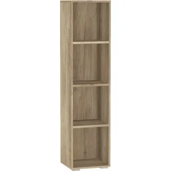 Knihovna Policový regál REA Rebecca 4 - dub canyon - s dvířky/bez dvířek
