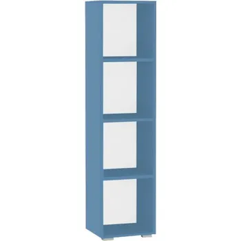 Obývací stěna Policový regál REA Rebecca 4 - pow blue - s dvířky/bez dvířek