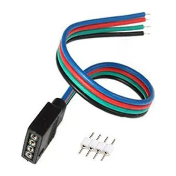 Prodlužovací kabel Berge Spojka 4-PIN pro RGB LED pásky o šířce 10mm s vodičem